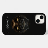 Libra zodiac Black and gold Case-Mate iPhone Gehäu Hülle (Rückseite (Horizontal))