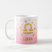 Libra Zodiac Blue and Gold Astrologie Tasse (Links)