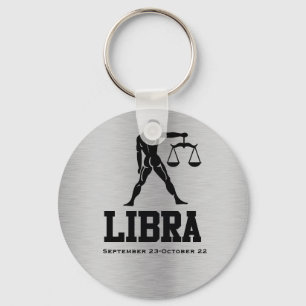 Libra Zodiac Button Schlüsselanhänger