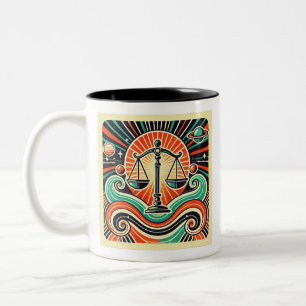 Libra Zodiac Coffe Tasse Retro