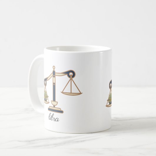 Libra Zodiac Coffee Tasse (Vorderseite Links)