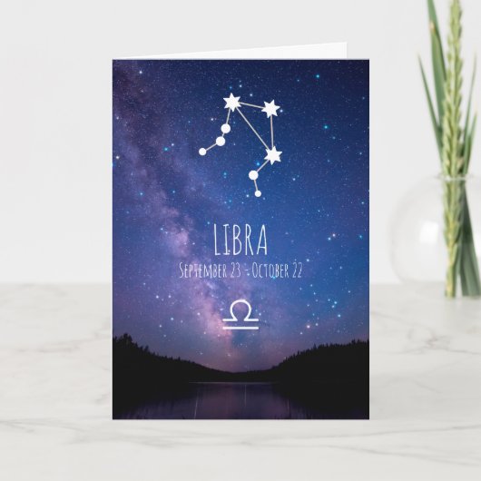 Libra Zodiac Constellation | Astrologie Karte (Vorderseite)