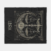 Libra Zodiac Constellation Fleece Blanket (Vorderseite (Horizontal))