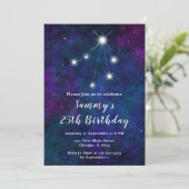Libra Zodiac Constellation Geburtstagsparty Einladung (Stehend Vorderseite)