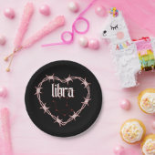 Libra Zodiac Constellation Gothic Barbed Wire Pappteller (Party)