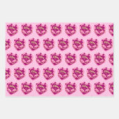 Libra Zodiac Coquette Herz Birthday Cake Geschenkpapier Set (Vorderseite)