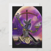 Libra Zodiac Einladung (Vorderseite)