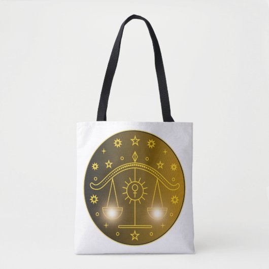 Libra Zodiac Emblem | Minimal Celestial Symbol Tasche (Vorderseite)