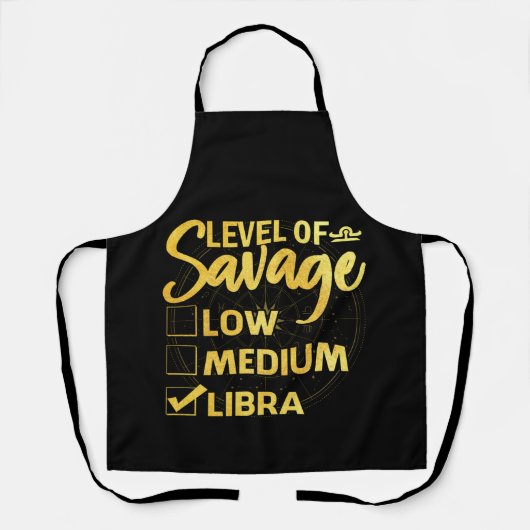 Libra Zodiac Geburtstagsniveau Schürze (Vorderseite)