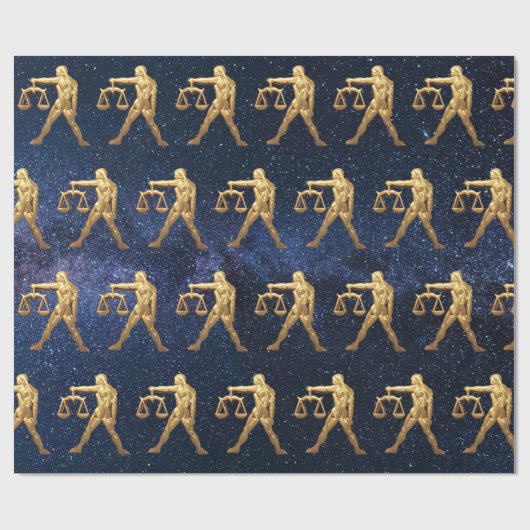 Libra Zodiac Geschenkpapier (Flach)