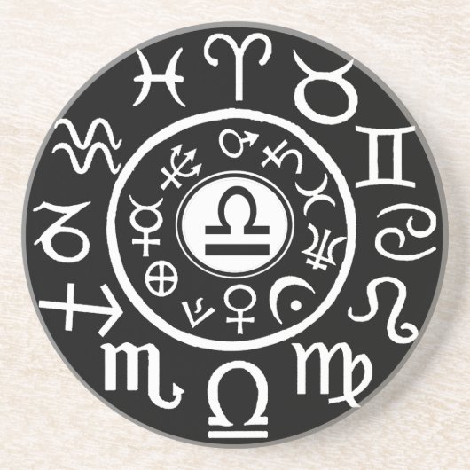 Libra Zodiac Getränkeuntersetzer (Vorne)