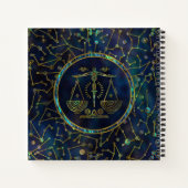 Libra Zodiac Gold Abalone Notizbuch (Rückseite)