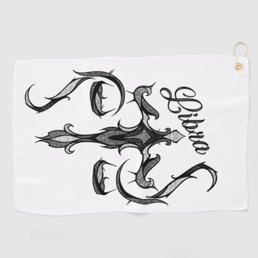 Libra Zodiac Golfhandtuch (Horizontal)
