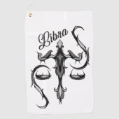 Libra Zodiac Golfhandtuch (Vorderseite)