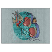 Libra zodiac in Tätowierung - Niedliche Libra Zodi Schneidebrett (Vorderseite)