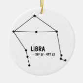 Libra Zodiac Keramik Ornament (Vorne)