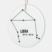 Libra Zodiac Keramik Ornament (Links)