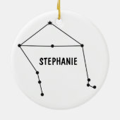Libra Zodiac Keramik Ornament (Hinten)