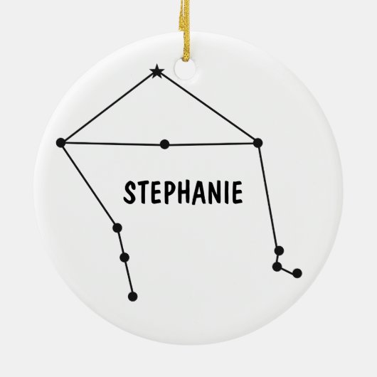 Libra Zodiac Keramik Ornament (Hinten)