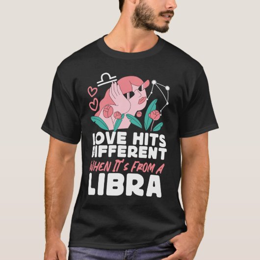 Libra Zodiac-Liebe trifft anders, wenn sie von ein T-Shirt (Vorderseite)