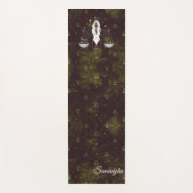 Libra Zodiac Lila Gold Orientale Blume