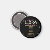 Libra zodiac magnet (Vorderseite/Rückseite)