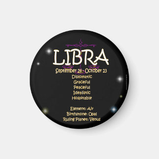 Libra zodiac magnet