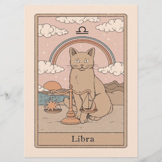 Libra Zodiac Monster - Funny Libra Zodiac Lover Menükarte (Rückseite)