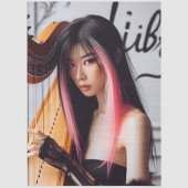 Libra Zodiac Musician Harp Seidenpapier