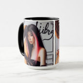 Libra Zodiac Musician Harp Tasse (Vorderseite Links)