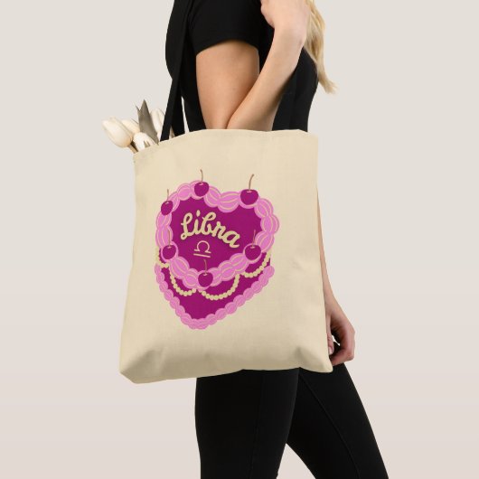 Libra Zodiac Pastel Heart Birthday Cake Tasche (Von Nahem)