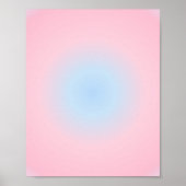 Libra Zodiac, Pink Blue Aura Gradient Poster (Vorne)