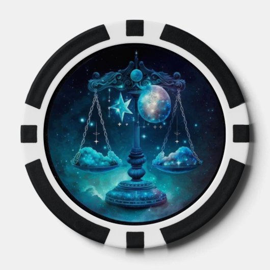 Libra Zodiac Poker Chips - Astrologie Casino Set (Vorderseite)