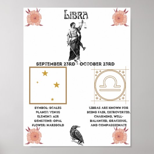 Libra Zodiac Poster (Vorne)