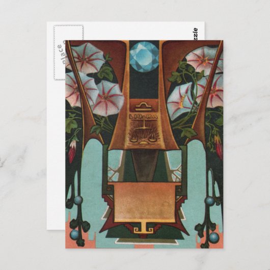 Libra - Zodiac Postkarte (Vorne/Hinten)
