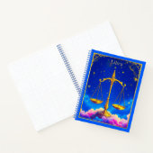 Libra Zodiac Scales in a Star-Filled Sky Journal Notizblock (Innenseite)