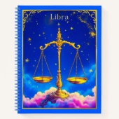 Libra Zodiac Scales in a Star-Filled Sky Journal Notizblock (Vorderseite)