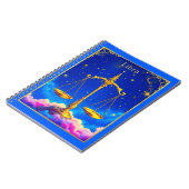 Libra Zodiac Scales in a Star-Filled Sky Notizblock (Linke Seite)