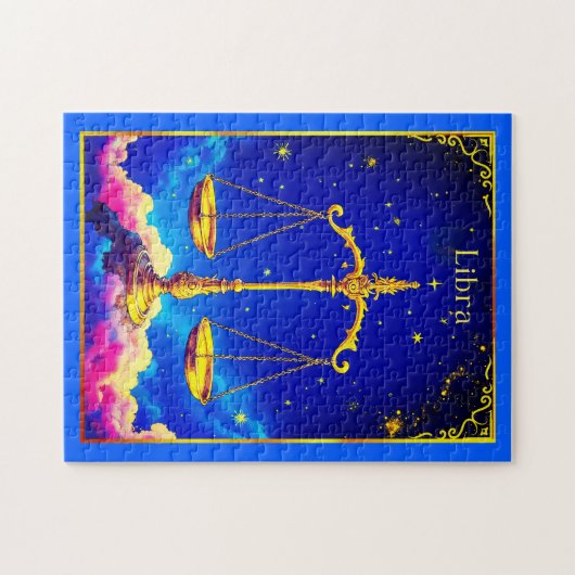 Libra Zodiac Scales in a Star-Filled Sky Puzzle (Horizontal)