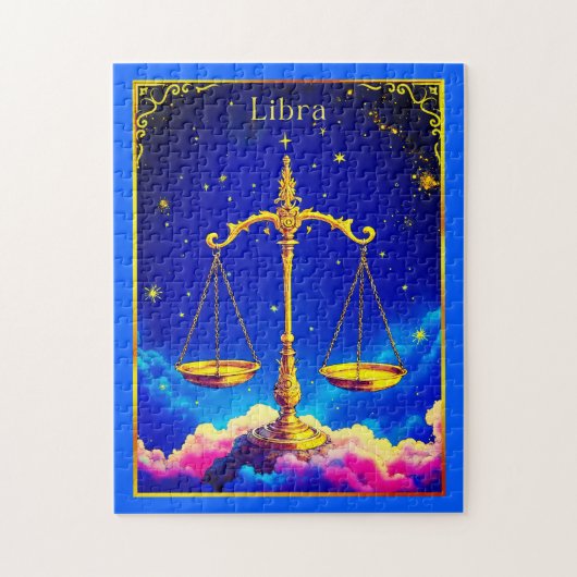 Libra Zodiac Scales in a Star-Filled Sky Puzzle (Vertikal)