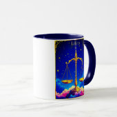 Libra Zodiac Scales in a Star-Filled Sky Tasse (VorderseiteRechts)