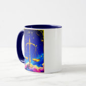 Libra Zodiac Scales in a Star-Filled Sky Tasse (Vorderseite Links)