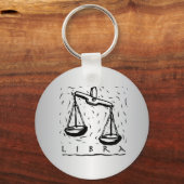 Libra Zodiac Schlüsselanhänger (Vorderseite)