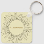 Libra Zodiac Schlüsselanhänger Retro Design (Rückseite)