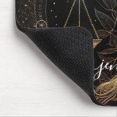 Libra zodiac schwarz und gold mousepad (Ecke)
