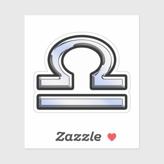 Libra Zodiac Sign Applique Style Aufkleber (Blatt)
