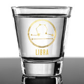 Libra Zodiac Sign Astrologie Horoskop Gold Schnapsglas