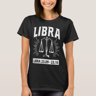 Libra Zodiac Sign Astrologie Horoskop Oktober Birt T-Shirt