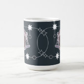 Libra Zodiac Sign Astrologie Mandala Gray White Kaffeetasse (Mittel)