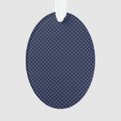 Libra Zodiac Sign auf Blue Carbon Fibre Style Ornament (Rückseite)